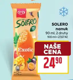 Billa Solero nanuk nabídka