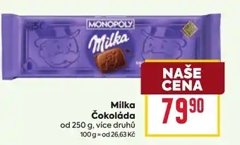 Billa Milka Čokoláda nabídka