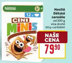 Billa Nestlé Dětské cereálie nabídka