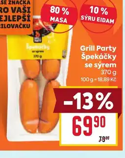 Billa Grill Party Špekáčky se sýrem nabídka