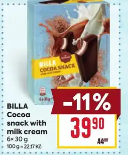 Billa BILLA Cocoa snack with milk cream nabídka