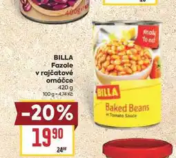 Billa BILLA Fazole v rajčatové omáčce nabídka