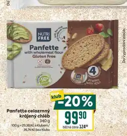 Billa Panfette celozrnný krájený chléb nabídka