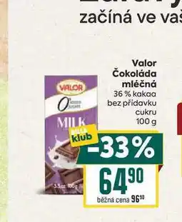 Billa Volar Čokoláda mléčná nabídka