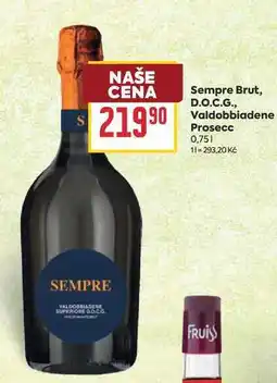 Billa Sempre Brut, D.O.C.G., Valdobbiadenen Prosecc nabídka