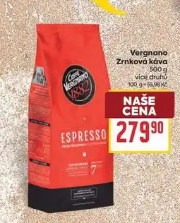 Billa Vergnano Zrnková káva nabídka
