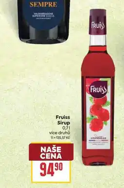 Billa Fruiss Sirup nabídka