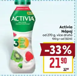 Billa Activia Nápoj nabídka