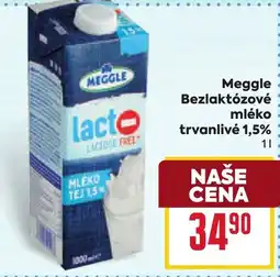 Billa Meggle Bezlaktózové mléko trvanlivé 1,5% nabídka