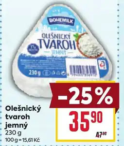 Billa Olešnický tvaroh jemný nabídka