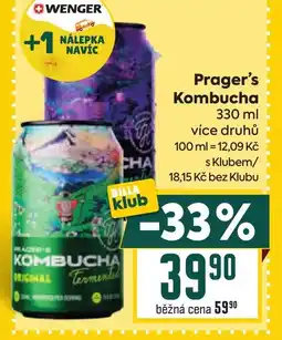 Billa Prager's Kombucha nabídka
