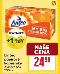 Billa Linteo papírové kapesníky nabídka