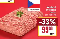 Billa Vepřové mělněné maso nabídka