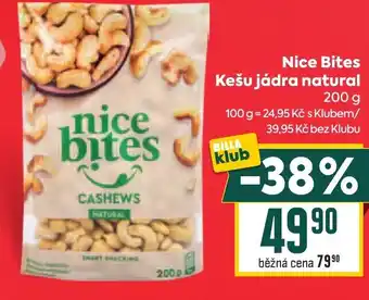 Billa Nice Bites Kešu jádra natural nabídka