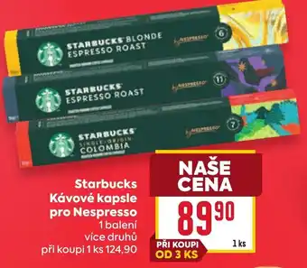 Billa Starbucks Kávové kapsle pro Nespresso nabídka