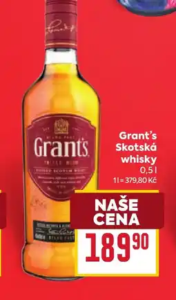 Billa Grant's Skotská whisky nabídka
