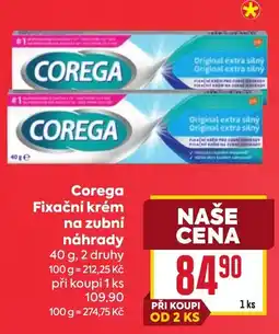 Billa Corega Fixační krém na zubní náhrady nabídka