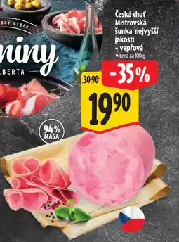 Albert Česká chuť mistrovská šunka nejvyšší jakosti - vepřová nabídka