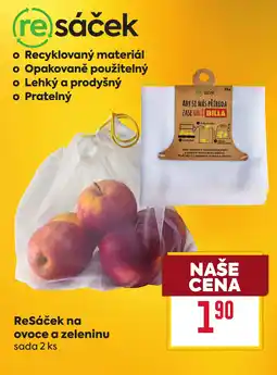Billa ReSáček na ovoce a zeleninu nabídka