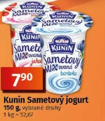 COOP TIP Kunín Sametový jogurt nabídka