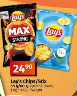 COOP TIP Lay's Chips/Stix nabídka