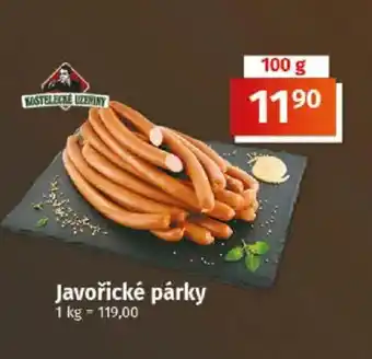 COOP TIP Javořické párky nabídka