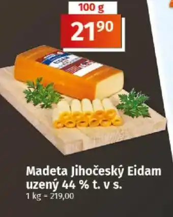 COOP TIP Madeta Jihočeský Eidam uzený 44 % t. v s. nabídka