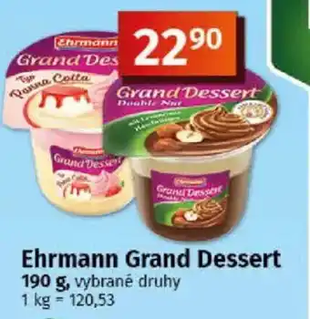 COOP TIP Ehrmann Grand Dessert nabídka