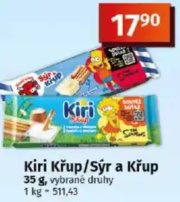 COOP TIP Kiri Křup/Sýr a křup nabídka