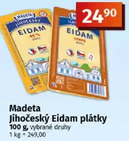 COOP TIP Madeta Jihočeský Eidam plátky nabídka