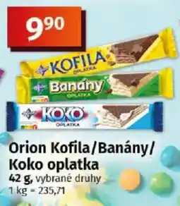 COOP TIP Orion Kofila/Banány/ Koko oplatka nabídka