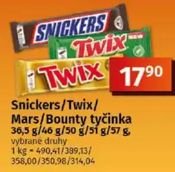 COOP TIP Snickers/Twix/ Mars/Bounty tyčinka nabídka