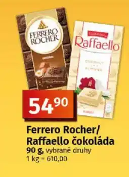 COOP TIP Ferrero Rocher/ Raffaello čokoláda nabídka
