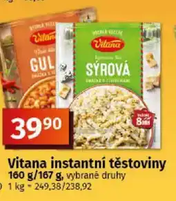 COOP TIP Vitana instantní těstoviny nabídka