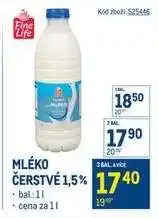 Makro Mléko čerstvé 1,5 % nabídka