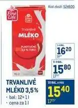 Makro Trvanlivé mléko 3,5% nabídka