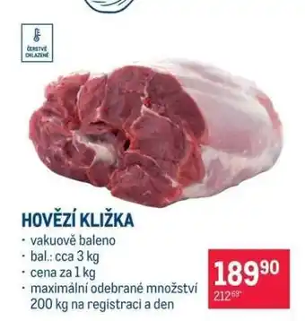 Makro Hovězí kližka nabídka