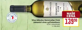 Billa Víno Mikulov Sommelier Club nabídka