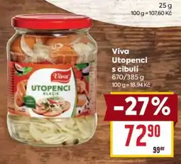 Billa Viva Utopenec s cibulí nabídka