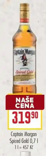 Billa Captain Morgan Spiced Gold 0,7 l nabídka