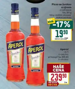 Billa Pizza se šunkou a sýrem nabídka