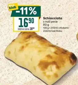 Billa Schiacciata nabídka