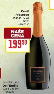 Billa Cavit Prosecco D.O.C. brut nabídka