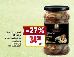 Billa Franz Josef Houby v kořeněném nálevu nabídka