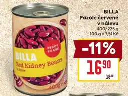 Billa BILLA Fazole červené v nálevu nabídka