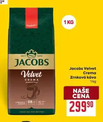 Billa Jacobs Velvet Crema Zrnková káva 1 kg nabídka