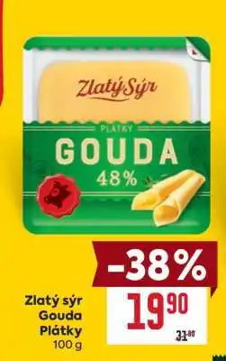 Billa Zlatý sýr Gouda plátky nabídka