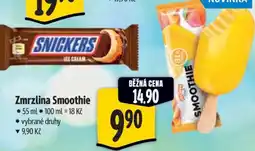 Albert Zmrzlina Smoothie nabídka