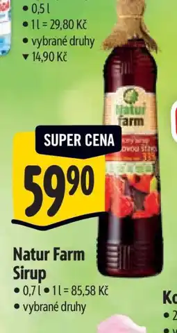 Albert Natur Farm sirup nabídka