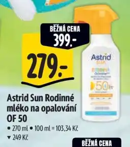 Albert Astrid Sun Rodinné mléko na opalování OF 50 nabídka
